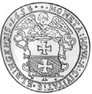 5 Ducats - Karol X Gustaw Swedish Occupation, Poland, 1658 reverse image