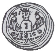 Denier Bracteate - Mieszko III the Old Gniezno or Kalisz mint obverse image