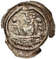 Denier Bracteate - Mieszko III the Old Gniezno or Kalisz mint obverse image