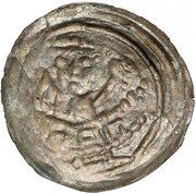 Denier Bracteate - Mieszko III the Old Gniezno or Kalisz mint, Poland, 1138-1202 reverse image