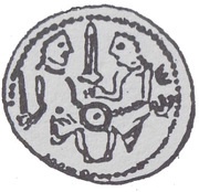 Denier Bracteate - Mieszko III the Old Gniezno or Kalisz mint obverse image