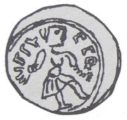 Denier Bracteate - Mieszko III the Old Gniezno or Kalisz mint obverse image