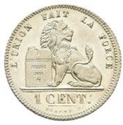 1 Centime - Léopold I Pattern, Belgium, 1850 reverse image