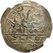 Denier Bracteate - Mieszko III the Old Gniezno or Kalisz mint, Poland, 1138-1202 reverse image