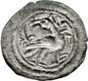 Denier Bracteate - Mieszko the Younger Kalisz mint, Poland, 1190-1193 reverse image