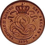 1 Centime - Léopold II Dutch text obverse image