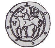 Denier Bracteate - Wladyslaw III Spindleshanks or Wladyslaw Odonic Gniezno or Poznań mint obverse image