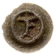 Denier Bracteate - foreman Fryczk z Čakovic unknown mint obverse image