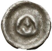 Denier Bracteate - unknown abbot jędrzejowski Jędrzejów mint, Poland, 1301-1399 reverse image