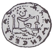 Denar - bishop krakowski Iwo Odrowąż Kraków mint obverse image