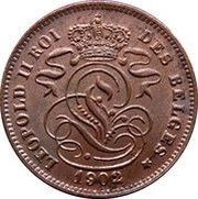 2 Centimes - Léopold II French text obverse image