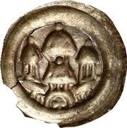 Denier Bracteate - Leszek the White Kraków mint, Poland, 1202-1227 reverse image
