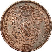2 Centimes - Léopold II Dutch text obverse image