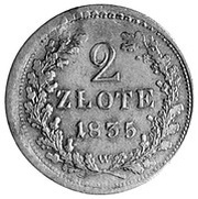 2 Zlotys, Poland, 1835 reverse image