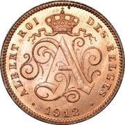2 Centimes - Albert I French text obverse image
