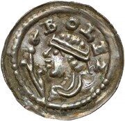 Denier Bracteate - Bolesław Mieszkowic or Leszek of Masovia Kruszwica or Inowrocław or Płock mint obverse image