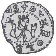 Denier Bracteate - Bolesław Mieszkowic or Leszek of Masovia Kruszwica or Inowrocław or Płock mint obverse image