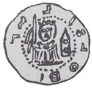 Denier Bracteate - Bolesław Mieszkowic or Leszek of Masovia Kruszwica or Inowrocław or Płock mint obverse image