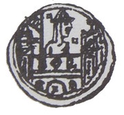 Denier Bracteate - Bolesław Mieszkowic or Leszek of Masovia Kruszwica or Inowrocław or Płock mint obverse image
