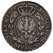 3 Grossus - Frederick William II type 2 legend Ag, Poland, 1796 reverse image