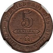 5 Centimes - Léopold I Pattern reverse image
