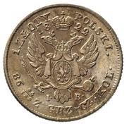 1 Zloty Polski - Aleksandr I, Poland, 1818-1825 reverse image