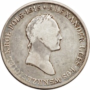 5 Zlotys Polskich - Aleksandr I obverse image