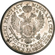 5 Zlotys Polskich - Nikolai I, Poland, 1830-1834 reverse image