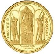 25 Diners Constitution of Andorra, Andorra, 2008 reverse image