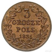 3 Grosze Polskie, Poland, 1831 reverse image