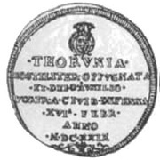 2 Thalers Toruń under siege obverse image