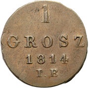 1 Grosz - Frederick Augustus I I.B., Poland, 1811-1814 reverse image