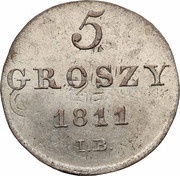 5 Groszy - Frederick Augustus I I.B., Poland, 1811-1812 reverse image