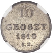 10 Groszy - Frederick Augustus I I.S., Poland, 1810 reverse image