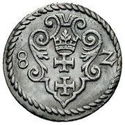 Denar gdański - Stefan Batory Gdańsk mint reverse image