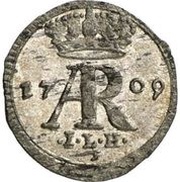 Halerz - August II Mocny Drezno mint obverse image