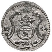 Halerz - August III Sas Drezno mint, Polish–Lithuanian Commonwealth, 1734-1756 reverse image