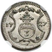 3 Halerz - August II Mocny Drezno mint, Polish–Lithuanian Commonwealth, 1699-1733 reverse image