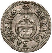 3 Halerz - August II Mocny Drezno mint, Polish–Lithuanian Commonwealth, 1708-1709 reverse image