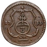 3 Halerz - August II Mocny Lipsk mint reverse image