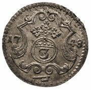 3 Halerz - August III Sas Drezno mint, Polish–Lithuanian Commonwealth, 1734-1762 reverse image