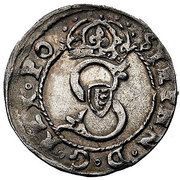 Szeląg litewski - Stefan Batory Wilno mint obverse image