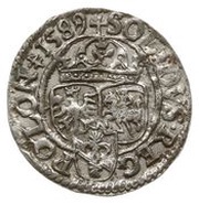Szeląg koronny - Sigismund III Vasa Olkusz mint, Polish–Lithuanian Commonwealth, 1588-1594 reverse image