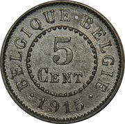 5 Centimes German Occupation Coinage reverse image