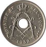 5 Centimes - Albert I French text; with star obverse image