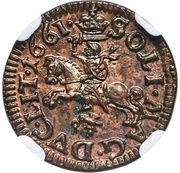 Szeląg litewski - Jan II Kazimierz Waza Ujazdów mint reverse image