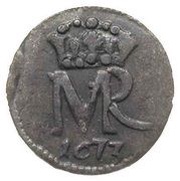 Szeląg elbląski - Michał Korybut Wiśniowiecki Elbląg mint obverse image