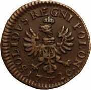 Szeląg koronny - August II Mocny Lipsk mint reverse image