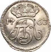 Szeląg gdański - August III Sas Gdańsk mint obverse image