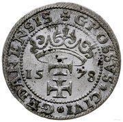 Grosz gdański - Stefan Batory Gdańsk mint, Polish–Lithuanian Commonwealth, 1578-1579 reverse image
